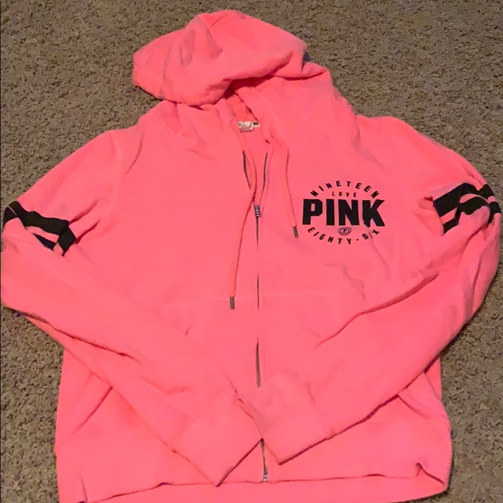 PINK zip up hoodie
